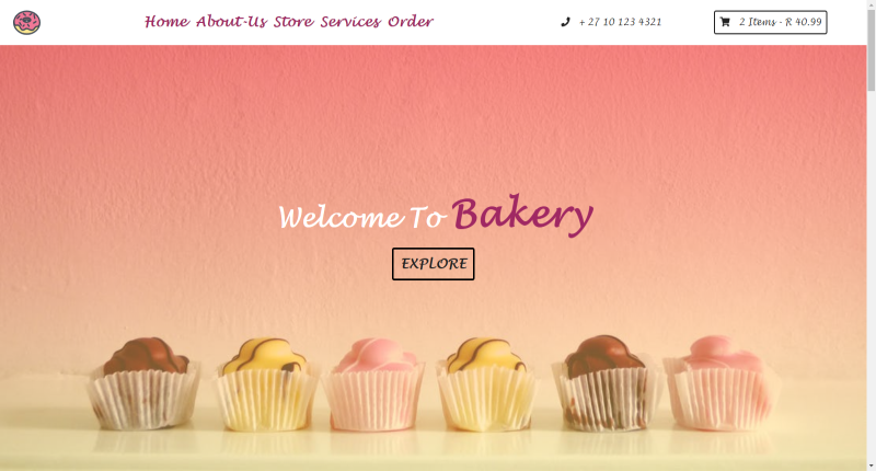 Bakery Website Template Image
