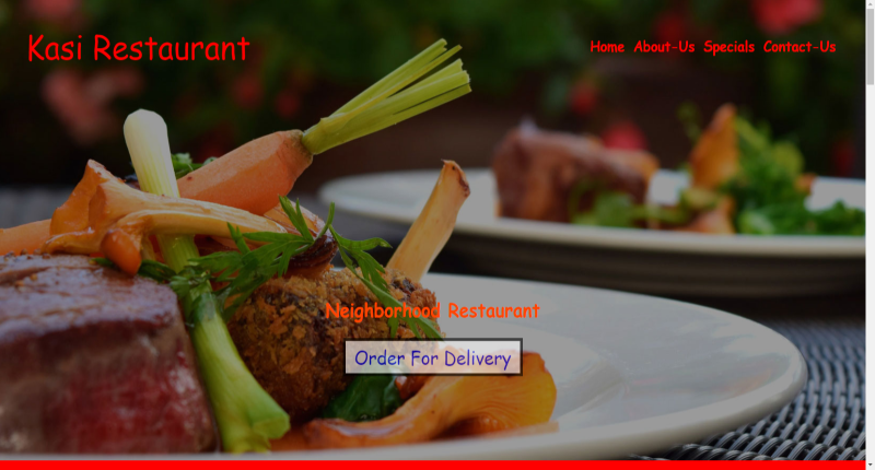 Restaurant / Food Website Template Image