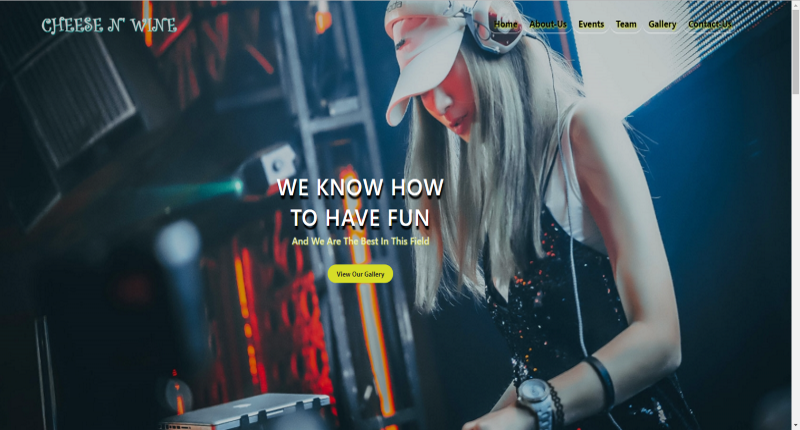 Cheese and Wine Website Template Image