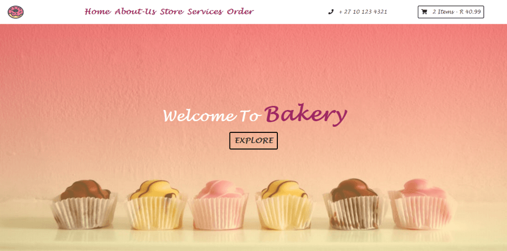 Bakery-Web Template Landing page