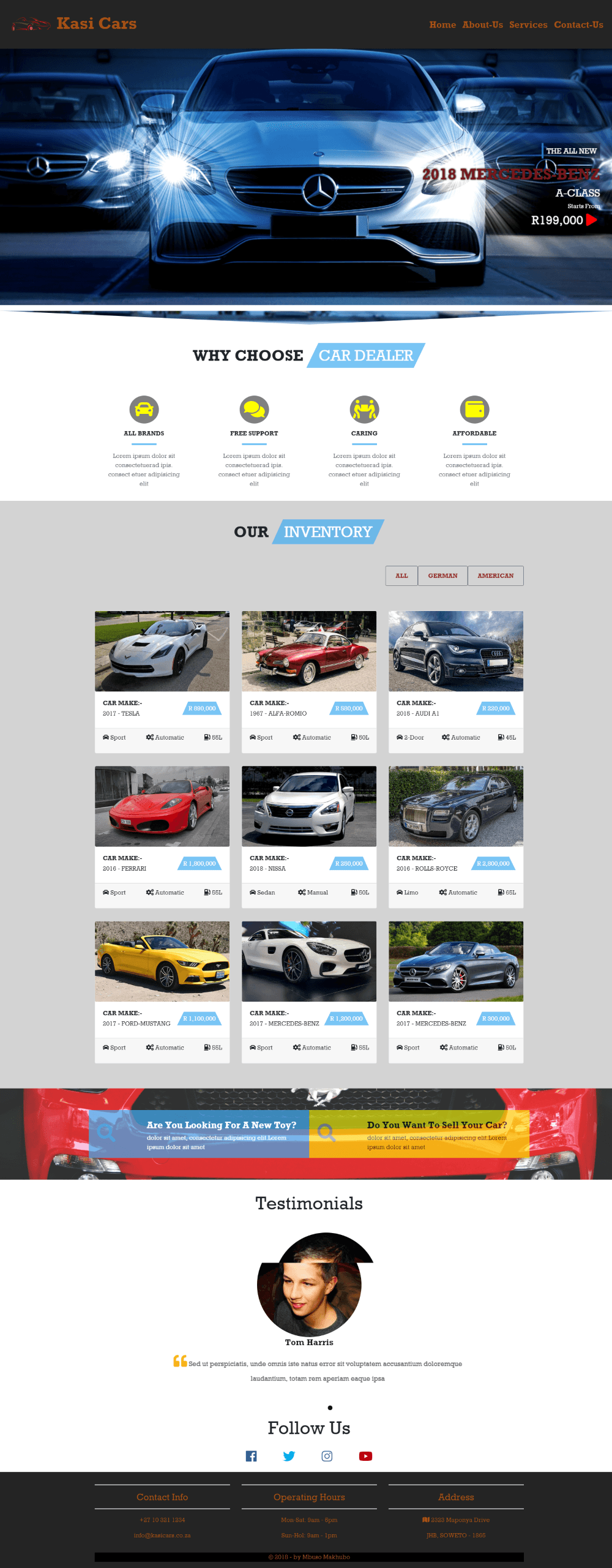 Car-Dealer-Web Template Full-Page