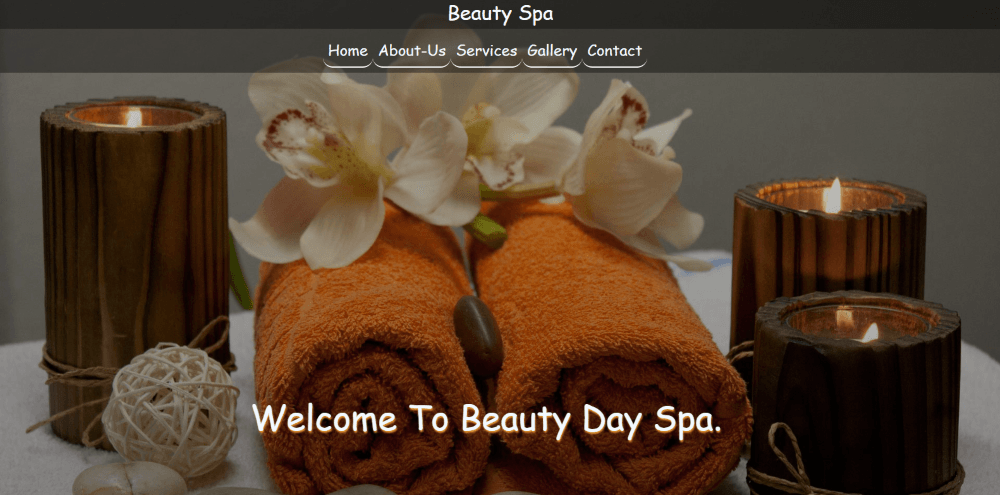 Day-Spa-Web Template Landing page
